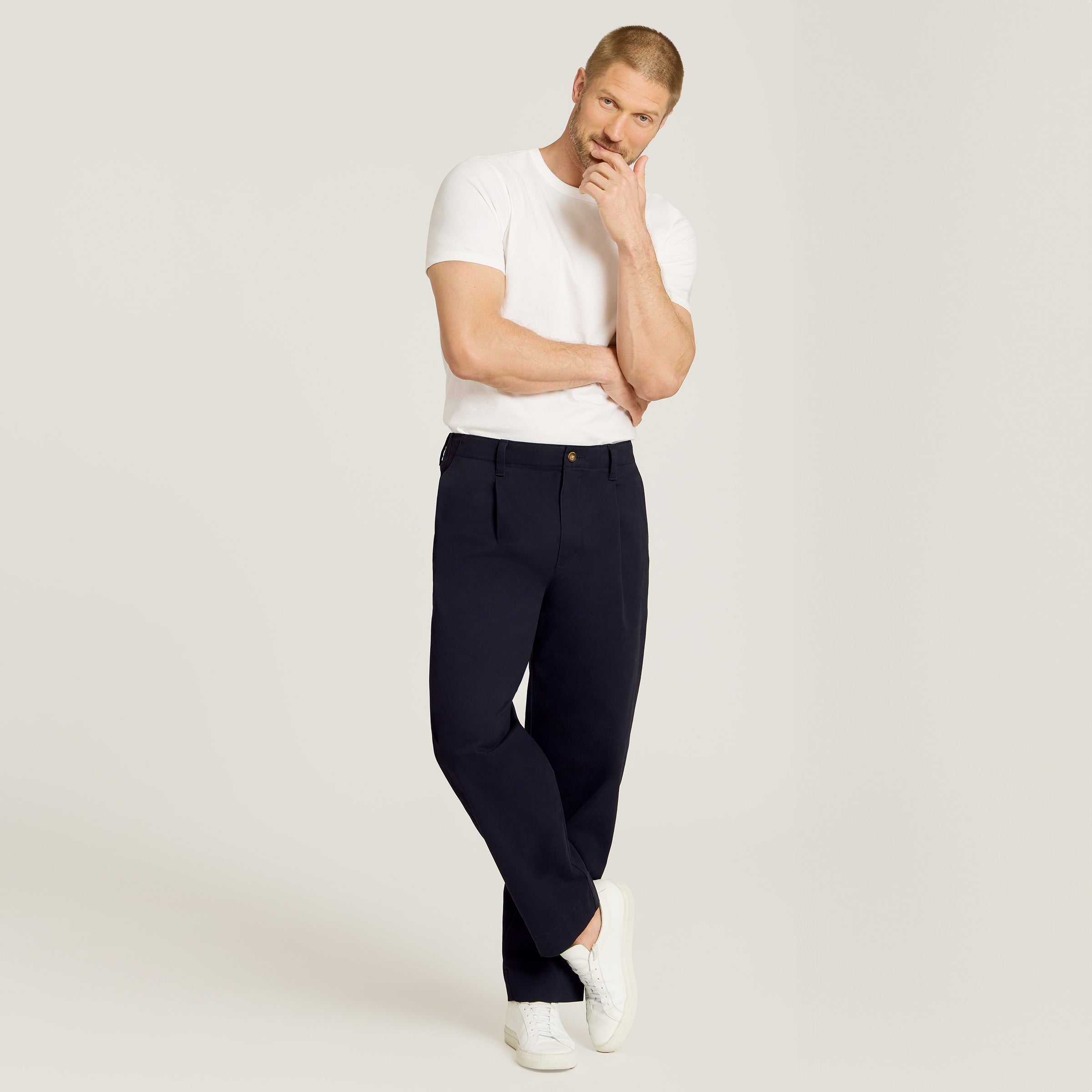 Wide Leg Chino Pants