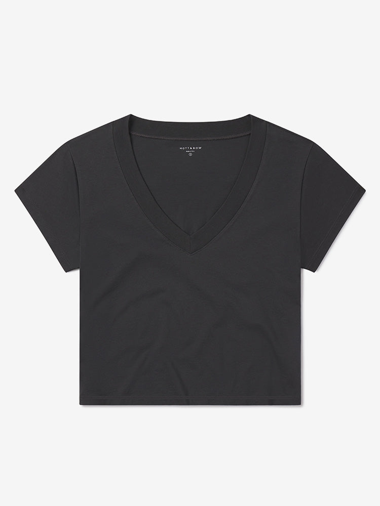 Everyday Cotton Deep V-Neck Tee