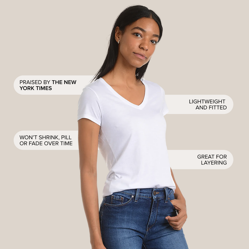 Fitted V-Neck Marcy Tee