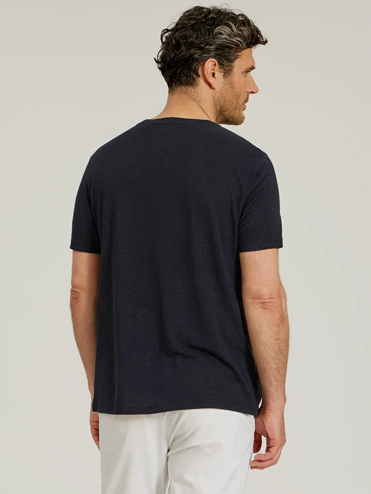 Linen Blend Crew Tee