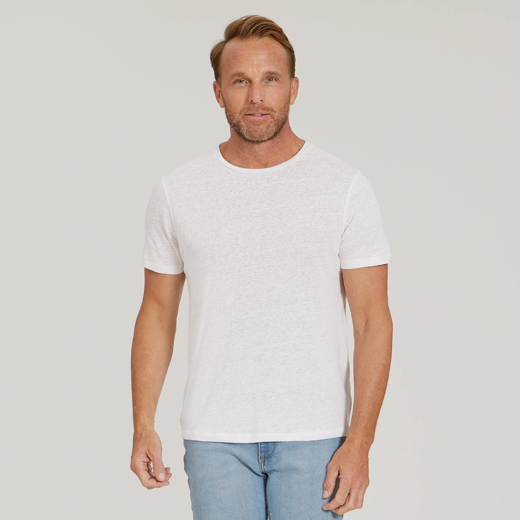 Linen Blend Crew Tee