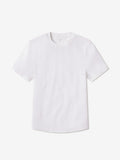 Cotton Waffle Curved Hem Crew