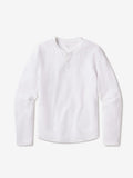 Cotton Waffle Curved Hem Henley