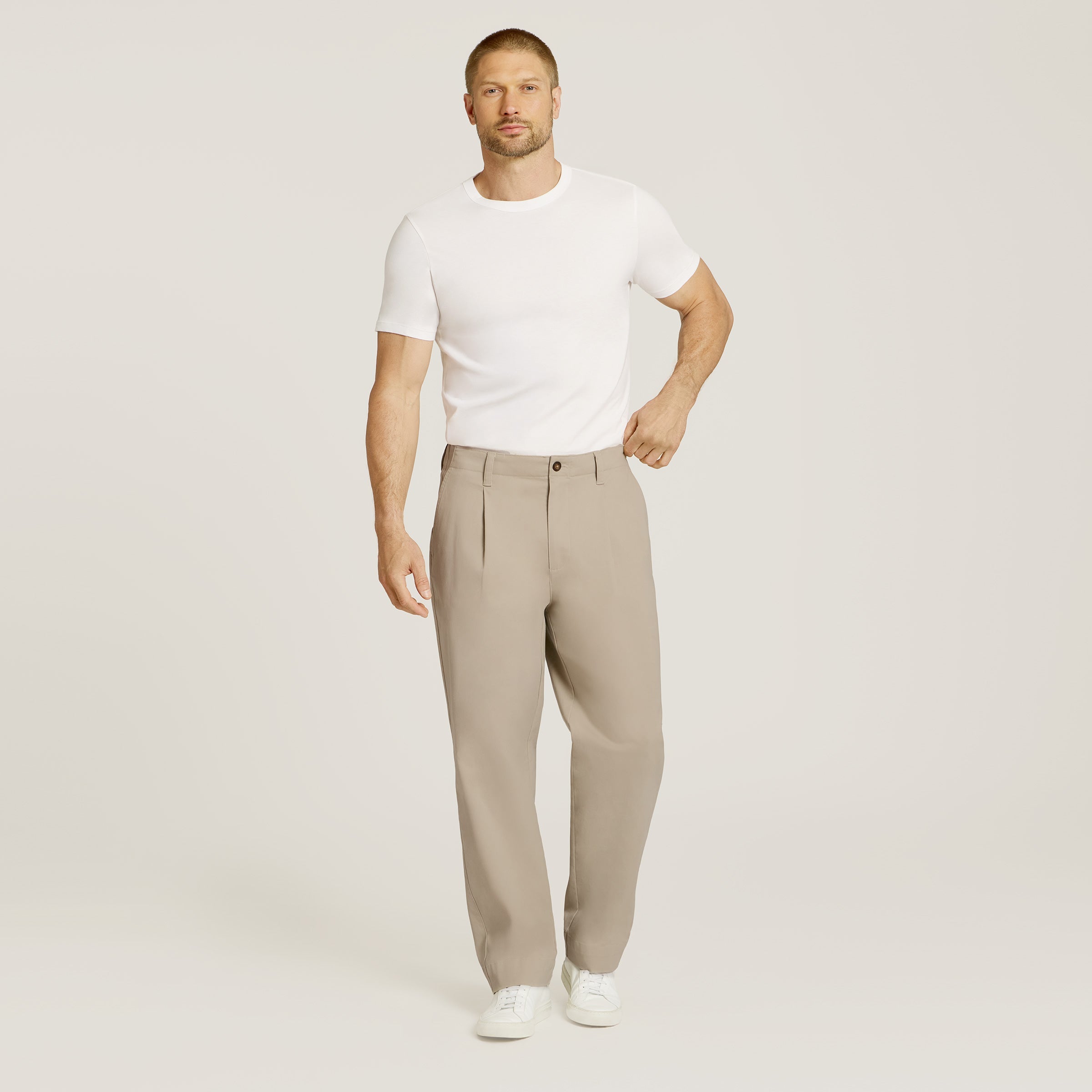 Wide Leg Chino Pants