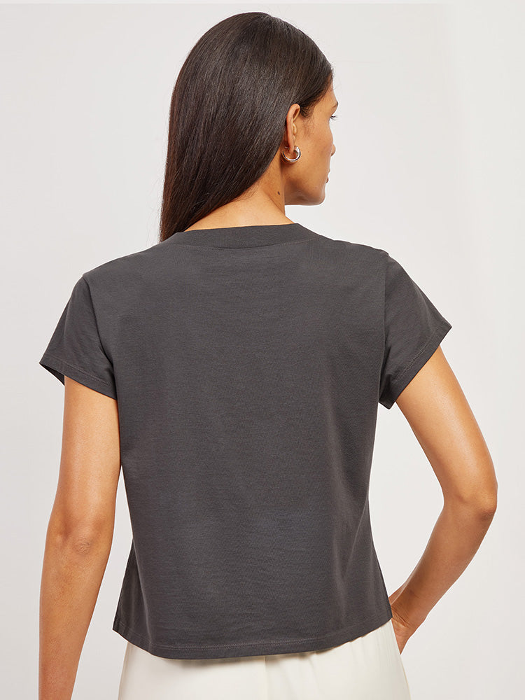 Everyday Cotton Deep V-Neck Tee