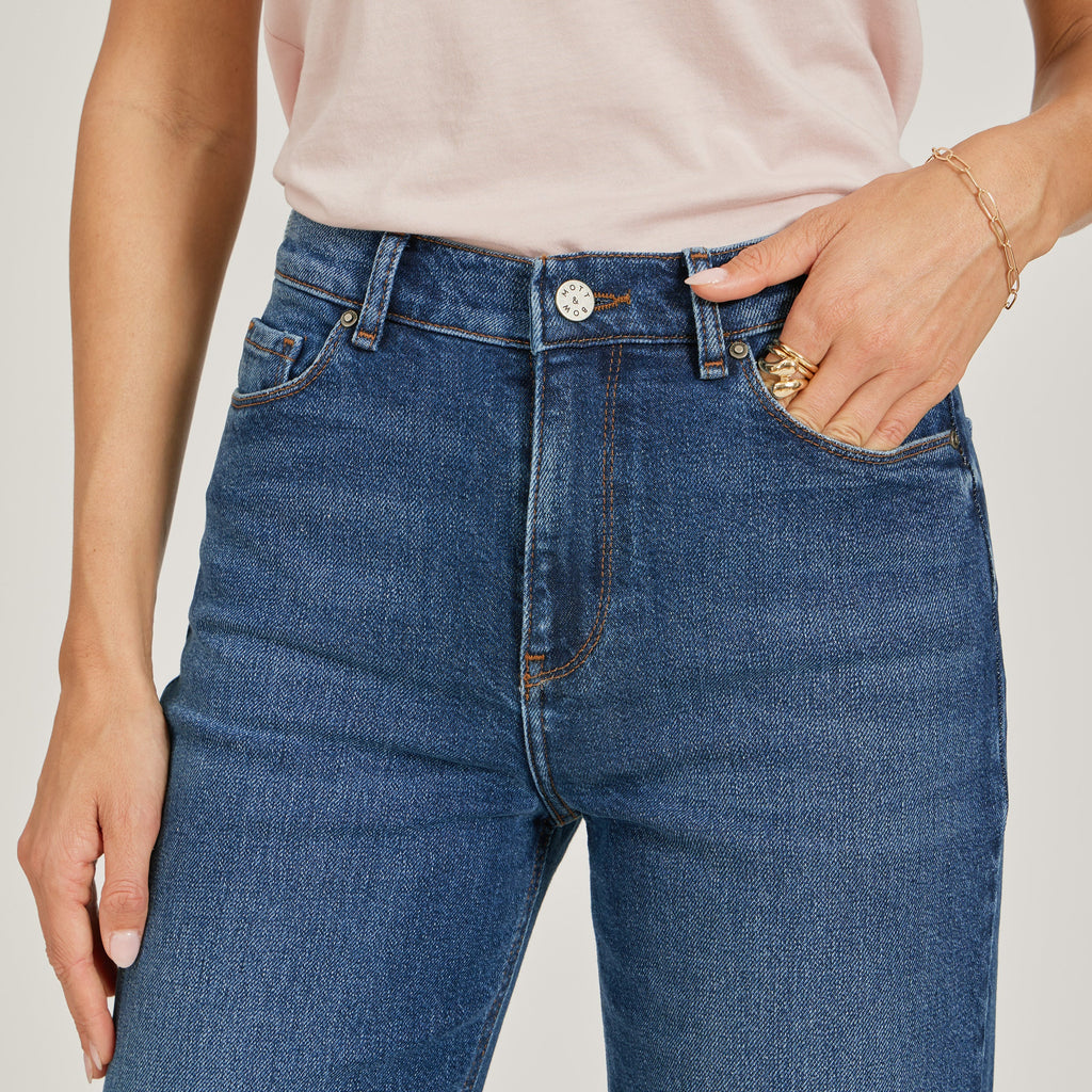 High Rise Cropped Straight Leg Gilmore