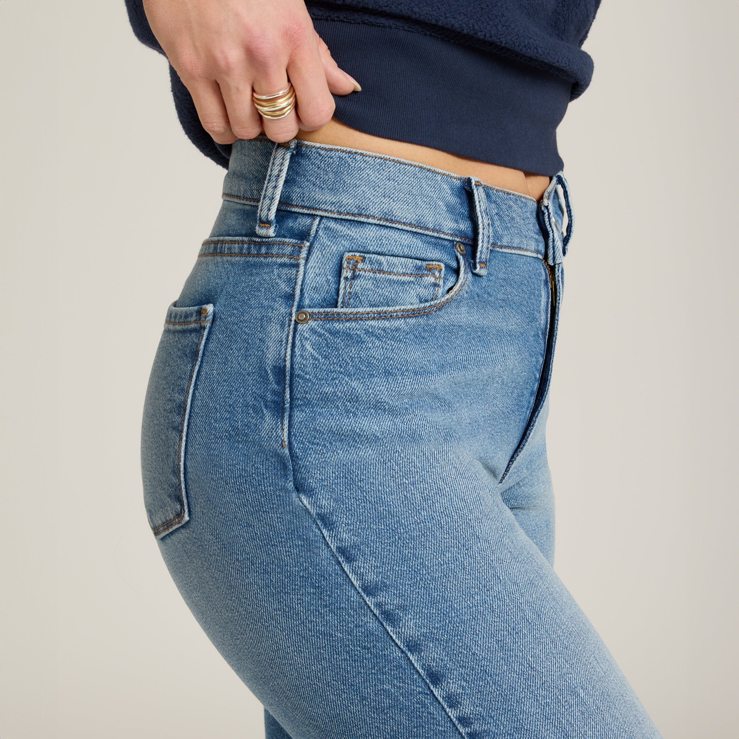 High Rise Cropped Straight Leg Gilmore