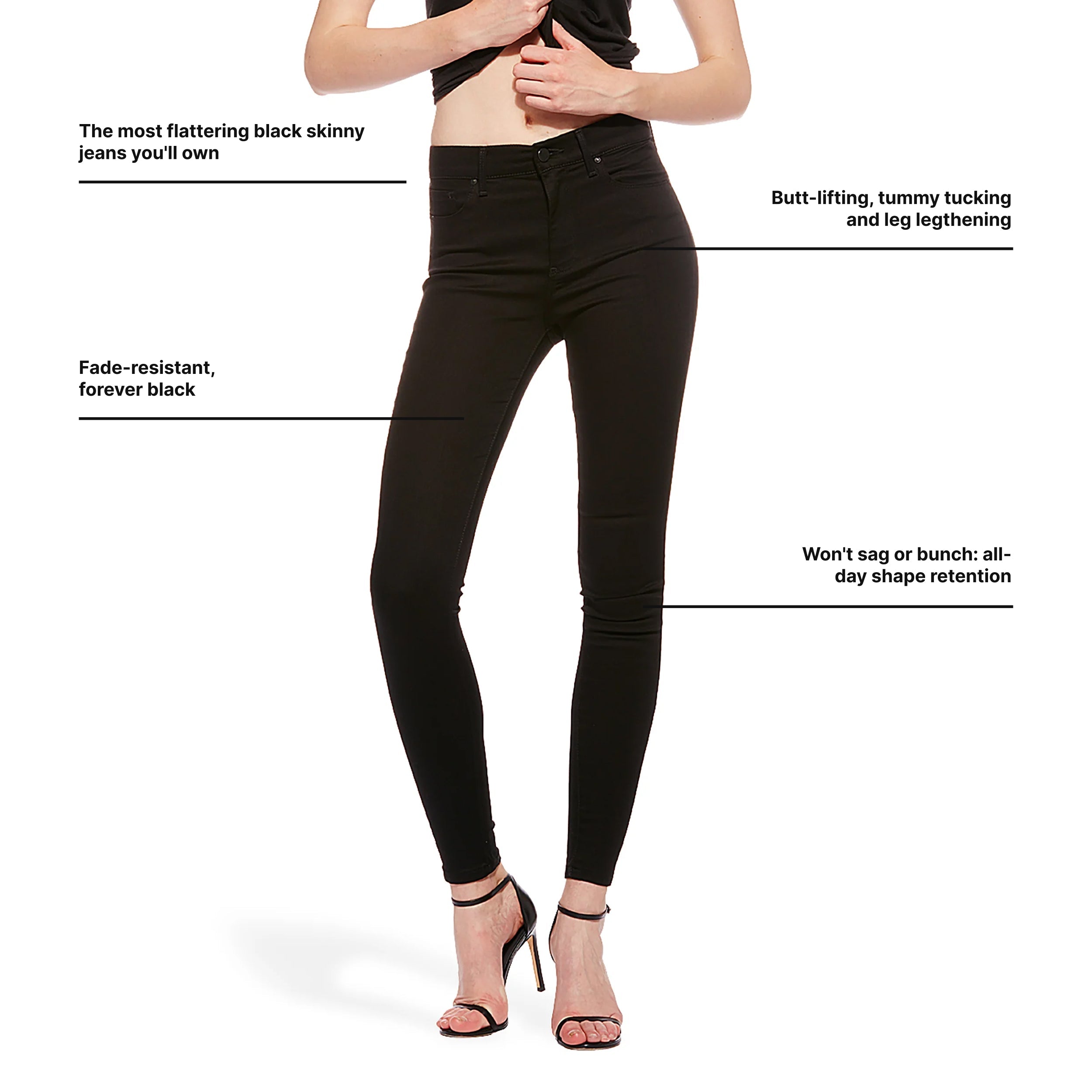 High Rise Skinny Bond Jeans
