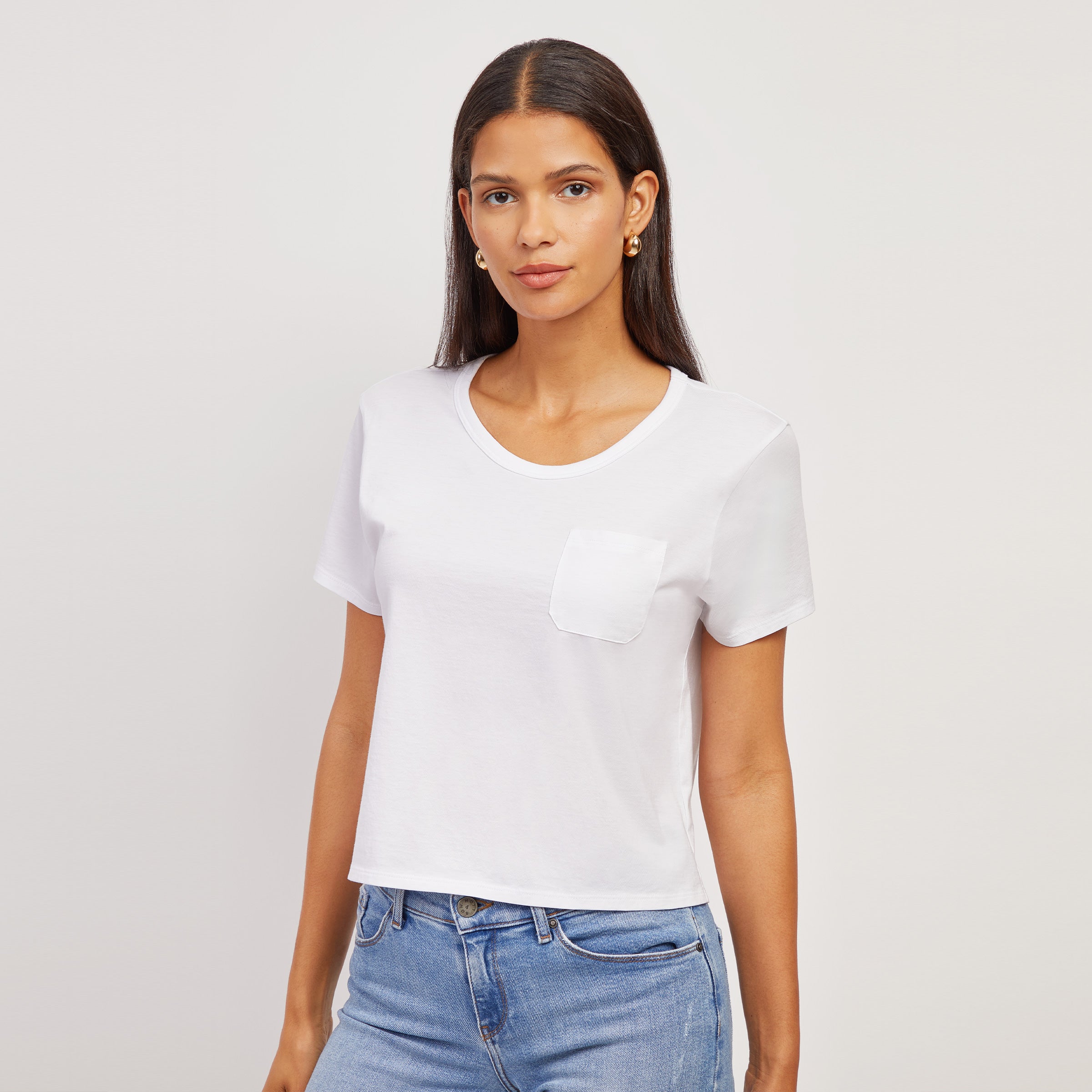 Everyday Cotton One Pocket Crew Tee